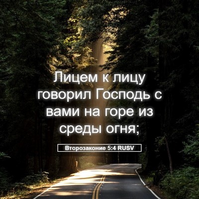 Picture 05 - Второзаконие 5:4 RUSV - Лицем к лицу говорил - Bible Verse Picture