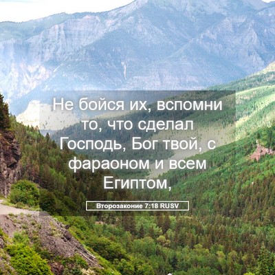 Picture 05 - Второзаконие 7:18 RUSV - Не бойся их, вспомни то, что - Bible Verse Picture