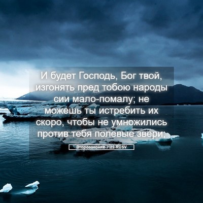 Picture 05 - Второзаконие 7:22 RUSV - И будет Господь, Бог твой, - Bible Verse Picture