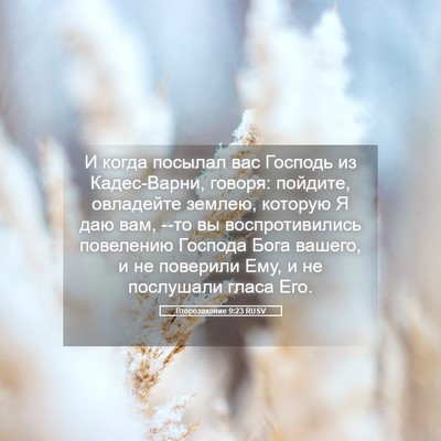Picture 05 - Второзаконие 9:23 RUSV - И когда посылал вас - Bible Verse Picture