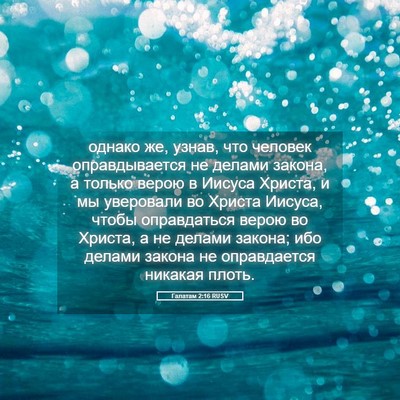 Picture 05 - Галатам 2:16 RUSV - однако же, узнав, что - Bible Verse Picture