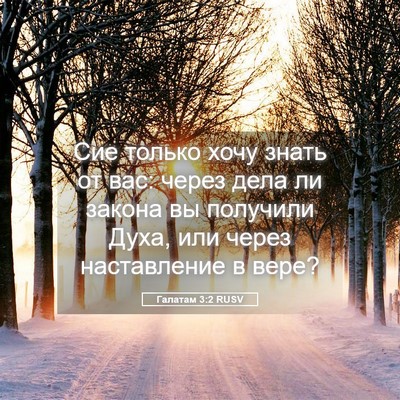 Picture 05 - Галатам 3:2 RUSV - Сие только хочу знать от - Bible Verse Picture