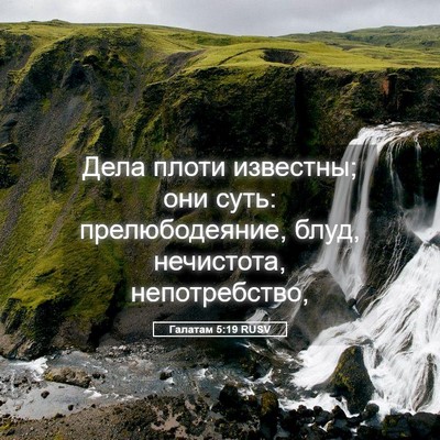 Picture 05 - Галатам 5:19 RUSV - Дела плоти известны; они - Bible Verse Picture