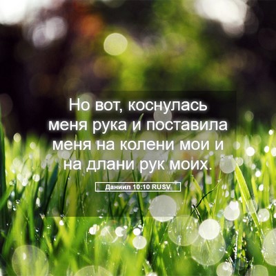 Picture 05 - Даниил 10:10 RUSV - Но вот, коснулась меня рука - Bible Verse Picture