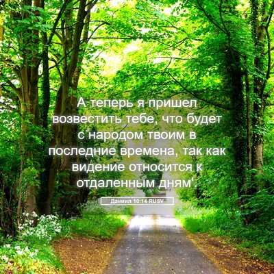 Picture 05 - Даниил 10:14 RUSV - А теперь я пришел - Bible Verse Picture