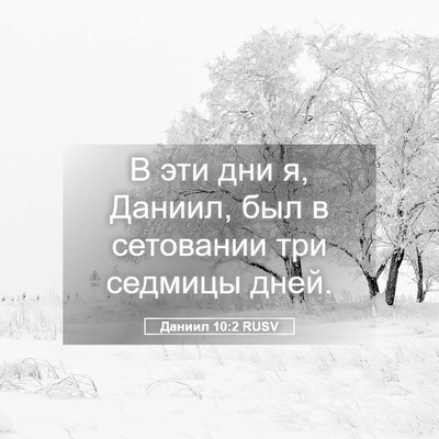 Picture 05 - Даниил 10:2 RUSV - В эти дни я, Даниил, был в - Bible Verse Picture