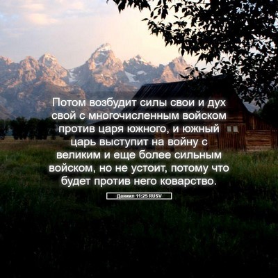 Picture 05 - Даниил 11:25 RUSV - Потом возбудит силы свои и - Bible Verse Picture