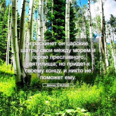 Picture 05 - Даниил 11:45 RUSV - и раскинет он царские - Bible Verse Picture