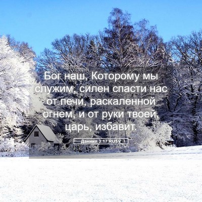 Picture 05 - Даниил 3:17 RUSV - Бог наш, Которому мы - Bible Verse Picture