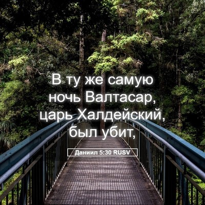 Picture 05 - Даниил 5:30 RUSV - В ту же самую ночь - Bible Verse Picture