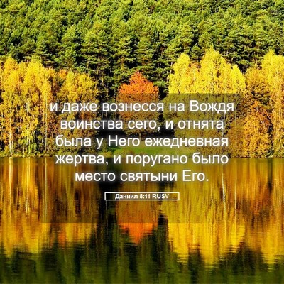 Picture 05 - Даниил 8:11 RUSV - и даже вознесся на Вождя - Bible Verse Picture