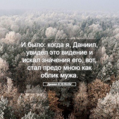 Picture 05 - Даниил 8:15 RUSV - И было: когда я, Даниил, - Bible Verse Picture