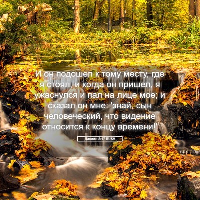 Picture 05 - Даниил 8:17 RUSV - И он подошел к тому месту, - Bible Verse Picture