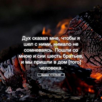 Picture 05 - Деяния 11:12 RUSV - Дух сказал мне, чтобы я шел - Bible Verse Picture