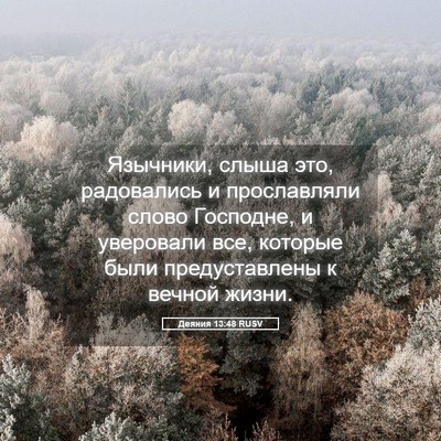 Picture 05 - Деяния 13:48 RUSV - Язычники, слыша это, - Bible Verse Picture