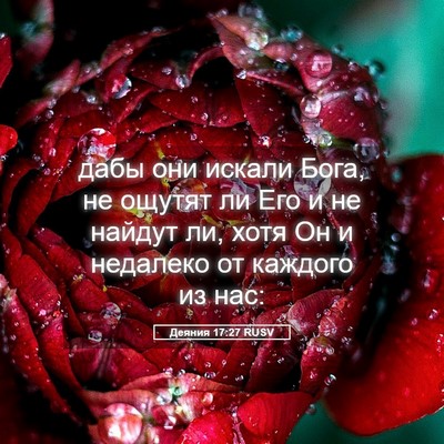 Picture 05 - Деяния 17:27 RUSV - дабы они искали Бога, не - Bible Verse Picture