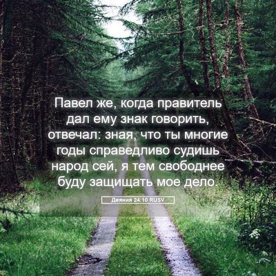 Picture 05 - Деяния 24:10 RUSV - Павел же, когда правитель - Bible Verse Picture