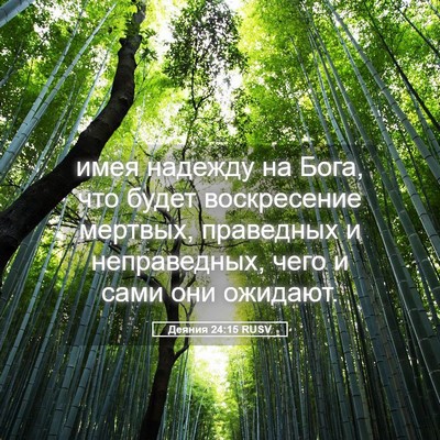 Picture 05 - Деяния 24:15 RUSV - имея надежду на Бога, что - Bible Verse Picture