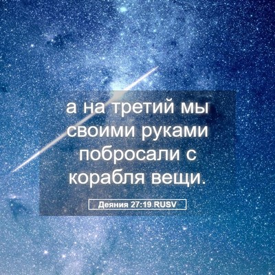 Picture 05 - Деяния 27:19 RUSV - а на третий мы своими - Bible Verse Picture