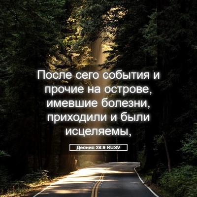 Picture 05 - Деяния 28:9 RUSV - После сего события и - Bible Verse Picture
