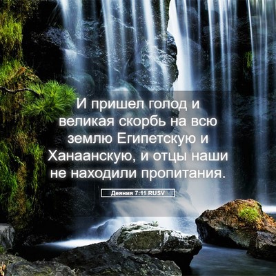 Picture 05 - Деяния 7:11 RUSV - И пришел голод и великая - Bible Verse Picture