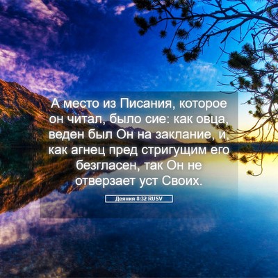 Picture 05 - Деяния 8:32 RUSV - А место из Писания, которое - Bible Verse Picture