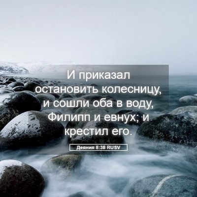 Picture 05 - Деяния 8:38 RUSV - И приказал остановить - Bible Verse Picture