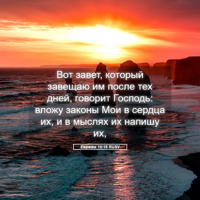 Picture 05 - Евреям 10:16 RUSV - Вот завет, который завещаю - Bible Verse Picture