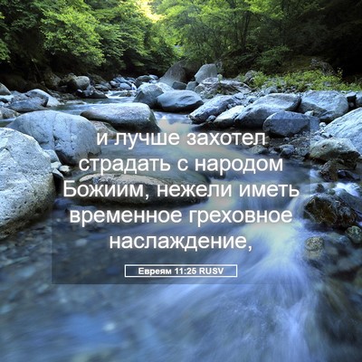 Picture 05 - Евреям 11:25 RUSV - и лучше захотел страдать с - Bible Verse Picture