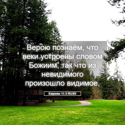 Picture 05 - Евреям 11:3 RUSV - Верою познаём, что веки - Bible Verse Picture
