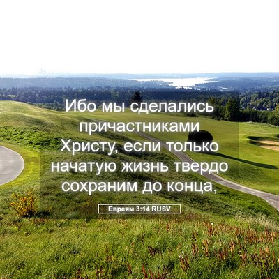 Picture 05 - Евреям 3:14 RUSV - Ибо мы сделались - Bible Verse Picture