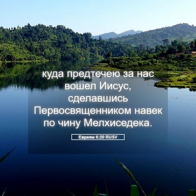 Picture 05 - Евреям 6:20 RUSV - куда предтечею за нас - Bible Verse Picture