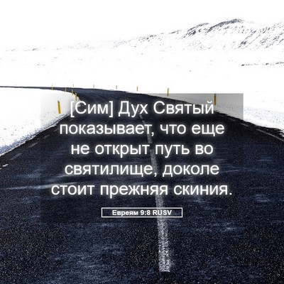 Picture 05 - Евреям 9:8 RUSV - [Сим] Дух Святый - Bible Verse Picture