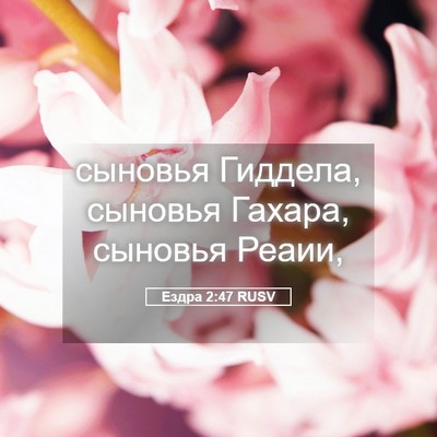 Picture 05 - Ездра 2:47 RUSV - сыновья Гиддела, сыновья - Bible Verse Picture