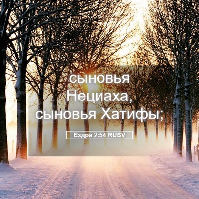 Picture 05 - Ездра 2:54 RUSV - сыновья Нециаха, сыновья - Bible Verse Picture