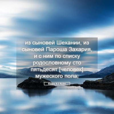 Picture 05 - Ездра 8:3 RUSV - из сыновей Шехании, из - Bible Verse Picture
