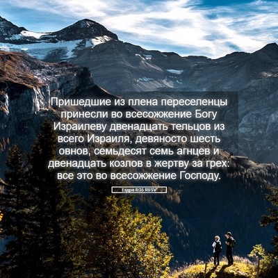Picture 05 - Ездра 8:35 RUSV - Пришедшие из плена - Bible Verse Picture