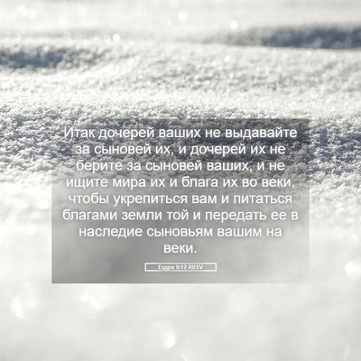 Picture 05 - Ездра 9:12 RUSV - Итак дочерей ваших не - Bible Verse Picture
