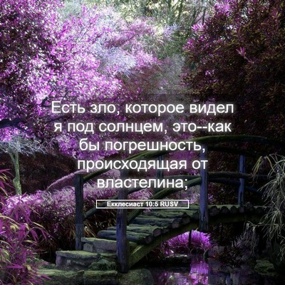Picture 05 - Екклесиаст 10:5 RUSV - Есть зло, которое видел я - Bible Verse Picture