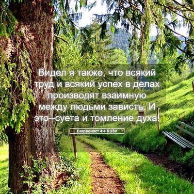 Picture 05 - Екклесиаст 4:4 RUSV - Видел я также, что всякий - Bible Verse Picture