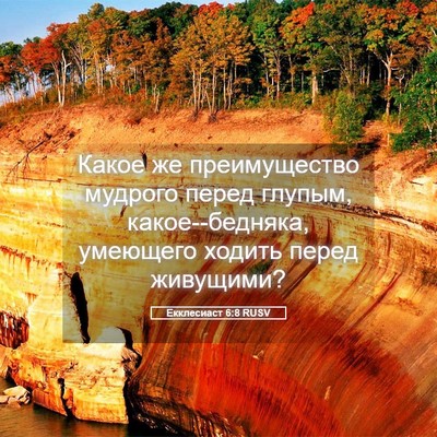 Picture 05 - Екклесиаст 6:8 RUSV - Какое же преимущество - Bible Verse Picture