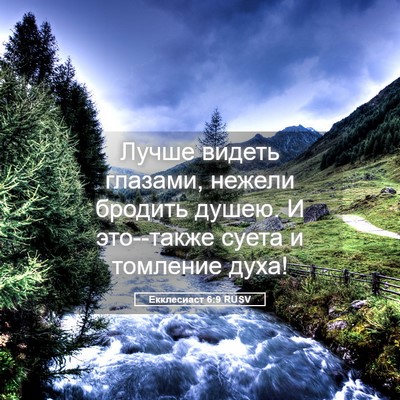 Picture 05 - Екклесиаст 6:9 RUSV - Лучше видеть глазами, - Bible Verse Picture