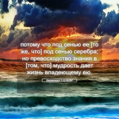 Picture 05 - Екклесиаст 7:12 RUSV - потому что под сенью ее [то - Bible Verse Picture
