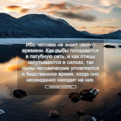 Picture 05 - Екклесиаст 9:12 RUSV - Ибо человек не знает - Bible Verse Picture