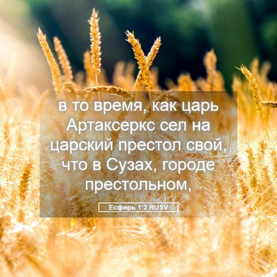 Picture 05 - Есфирь 1:2 RUSV - в то время, как царь - Bible Verse Picture