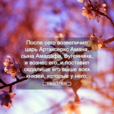 Picture 05 - Есфирь 3:1 RUSV - После сего возвеличил царь - Bible Verse Picture