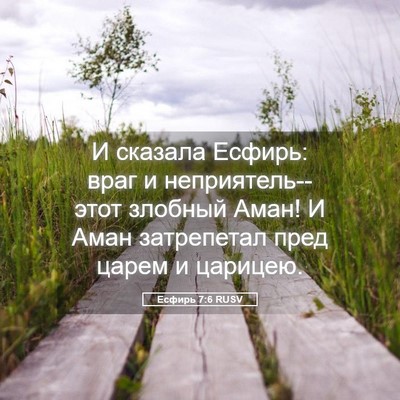 Picture 05 - Есфирь 7:6 RUSV - И сказала Есфирь: враг и - Bible Verse Picture