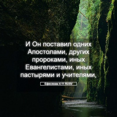 Picture 05 - Ефесянам 4:11 RUSV - И Он поставил одних - Bible Verse Picture
