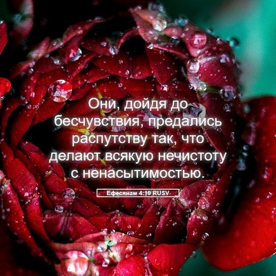 Picture 05 - Ефесянам 4:19 RUSV - Они, дойдя до бесчувствия, - Bible Verse Picture