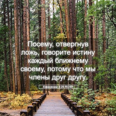 Picture 05 - Ефесянам 4:25 RUSV - Посему, отвергнув ложь, - Bible Verse Picture